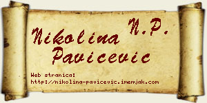 Nikolina Pavičević vizit kartica